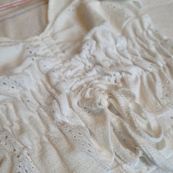 BISOU'S PROJECT White Ruffled Top Size Small - Picture 5 of 6